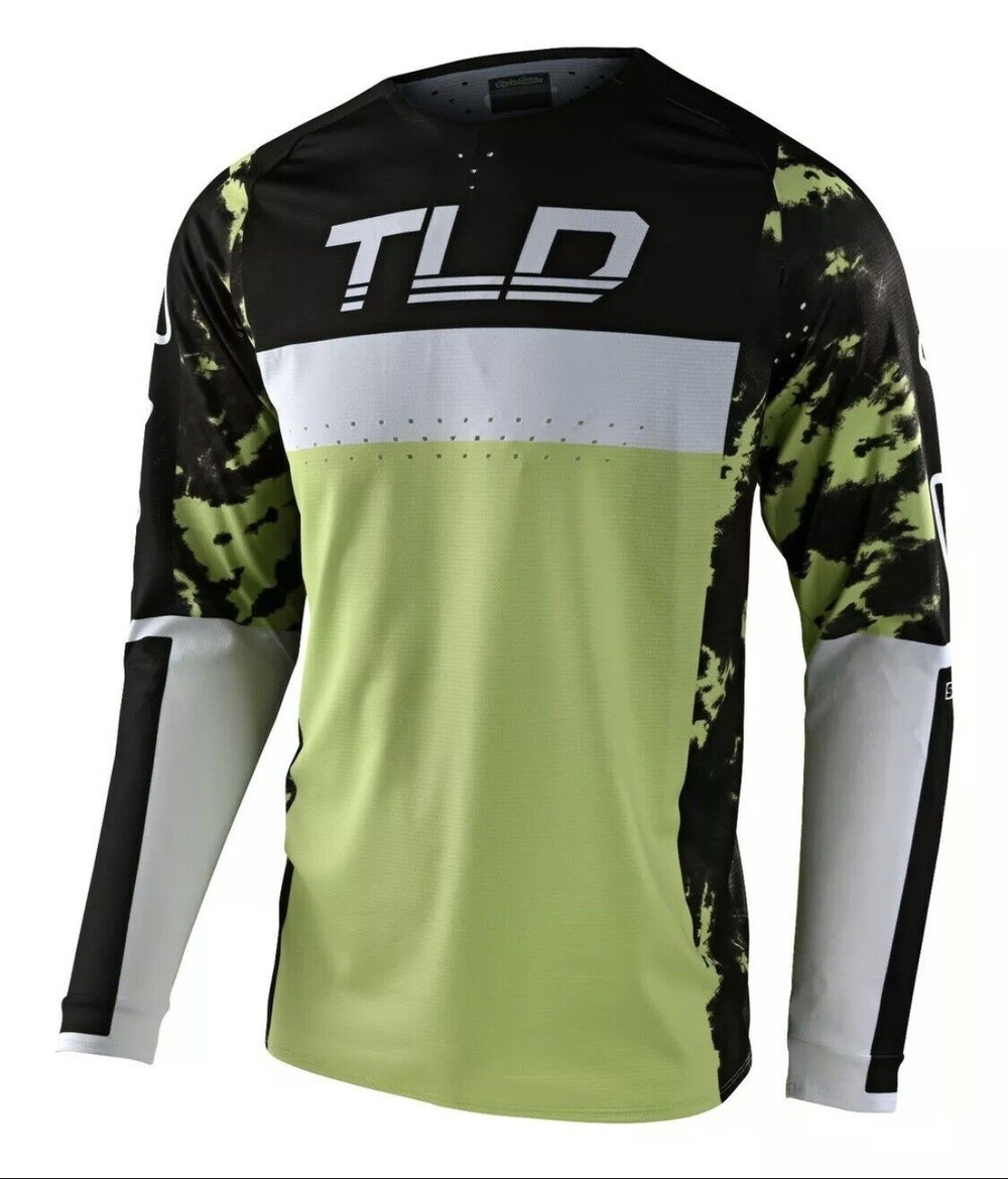 Troy Lee Designs SE Pro Jersey Dyeno - Glo Green Mens Size Large
